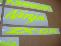 Kawasaki ZX-6R - Neon-Yellow - Custom-Decalset