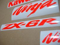 Kawasaki ZX-6R - Neon-Red - Custom-Decalset