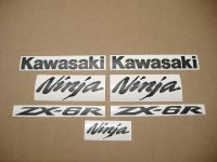 Kawasaki ZX-6R - Mattschwarz - Custom-Dekorset