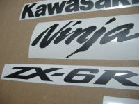Kawasaki ZX-6R - Matte-Black - Custom-Decalset