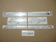 Kawasaki ZX-6R - Chrome-Silver - Custom-Decalset