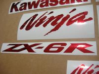Kawasaki ZX-6R - Chrome-Red - Custom-Decalset