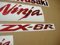Kawasaki ZX-6R - Chrome-Rot - Custom-Dekorset