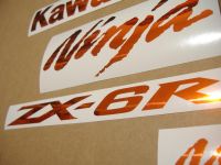 Kawasaki ZX-6R - Chrome-Orange - Custom-Decalset