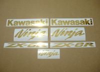 Kawasaki ZX-6R - Chrome-Gold - Custom-Decalset