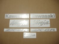 Kawasaki ZX-6R - Brushed-Aluminium - Custom-Decalset