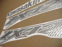 Kawasaki ZX-12R - Silver Carbon - Custom-Decalset