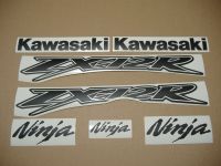 Kawasaki ZX-12R - Matte-Black - Custom-Decalset