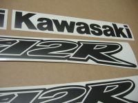 Kawasaki ZX-12R - Matte-Black - Custom-Decalset