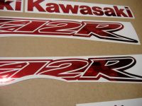 Kawasaki ZX-12R - Chrome-Red - Custom-Decalset
