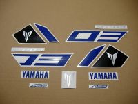 Yamaha MT-03 2016 - Weiß/Blaue Version - Dekorset