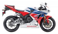 Honda CBR 600RR 2013 - White/Red/Blue Version - Decalset