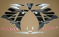 Honda CBR 600RR 2016 - White/Black Version - Decalset