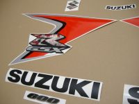 Suzuki GSX-R 600 2008 - Red/Silver Version - Decalset