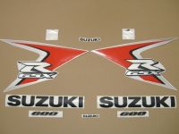 Suzuki GSX-R 600 2008 - Red/Silver Version - Decalset