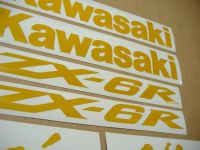 Kawasaki ZX-6R - Reflektierend Gelb - Custom-Dekorset