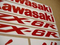 Kawasaki ZX-6R - Reflektierend Rot - Custom-Dekorset