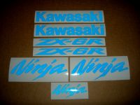 Kawasaki ZX-6R - Reflective Blue - Custom-Decalset