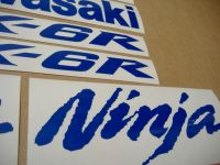 Kawasaki ZX-6R - Reflektierend Blau - Custom-Dekorset