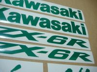 Kawasaki ZX-6R - Reflektierend Grün - Custom-Dekorset