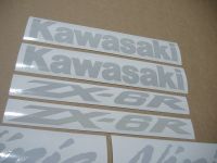 Kawasaki ZX-6R - Reflective White - Custom-Decalset