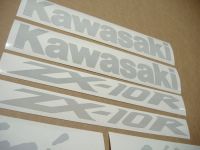 Kawasaki ZX-10R - Reflektierend Weiß - Custom-Dekorset