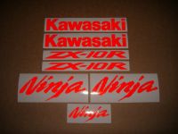 Kawasaki ZX-10R - Reflektierend Rot - Custom-Dekorset