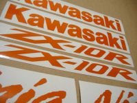 Kawasaki ZX-10R - Reflective Orange - Custom-Decalset