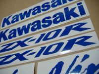 Kawasaki ZX-10R - Reflektierend Blau - Custom-Dekorset