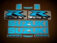 Suzuki GSX-R 1000 - Reflektierend Blau - Custom-Dekorset