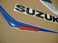 Suzuki GSX-R 600 2013 - Weiß/Blaue Version - Dekorset