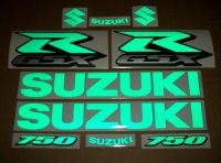 Suzuki GSX-R 750 - Reflektierend Grün - Custom-Dekorset