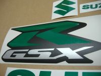 Suzuki GSX-R 750 - Reflective Green - Custom-Decalset