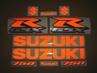 Suzuki GSX-R 750 - Reflektierend Orange - Custom-Dekorset