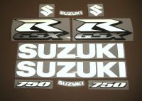 Suzuki GSX-R 750 - Reflective White - Custom-Decalset