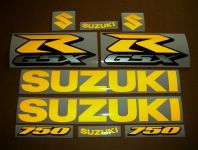 Suzuki GSX-R 750 - Reflective Yellow - Custom-Decalset