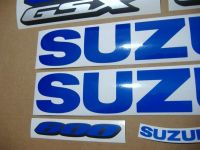 Suzuki GSX-R 600 - Reflektierend Blau - Custom-Dekorset