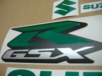 Suzuki GSX-R 600 - Reflective Green - Custom-Decalset