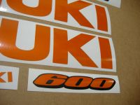 Suzuki GSX-R 600 - Reflective Orange - Custom-Decalset