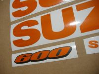 Suzuki GSX-R 600 - Reflective Orange - Custom-Decalset