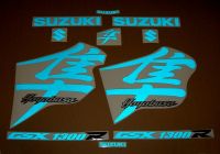 Suzuki Hayabusa 1999-2007 - Reflective Blue - Custom-Decalset
