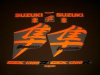 Suzuki Hayabusa 1999-2007 - Reflective Orange - Custom-Decalset