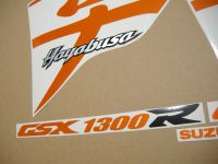 Suzuki Hayabusa 1999-2007 - Reflective Orange - Custom-Decalset