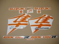 Suzuki Hayabusa 1999-2007 - Reflective Orange - Custom-Decalset