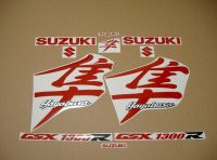Suzuki Hayabusa 1999-2007 - Reflective Red - Custom-Decalset