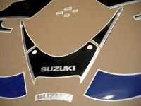 Suzuki GSX-F 600 Katana 2002 - Blau/Schwarze EU Version - Dekorset