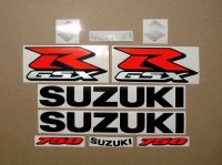 Suzuki GSX-R 750 2014 - White/Blue Version - Decalset