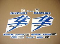 Suzuki Hayabusa 2008-2015 - Reflective Blue - Custom-Decalset