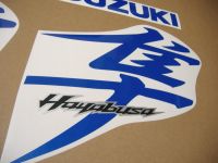 Suzuki Hayabusa 2008-2015 - Reflective Blue - Custom-Decalset