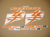 Suzuki Hayabusa 2008-2015 - Reflective Orange - Custom-Decalset